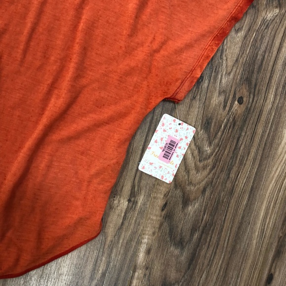 NWT orange free people off one sleeve top - Picture 4 of 6